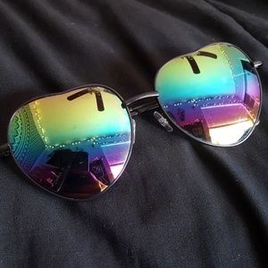 Rainbow Heart Shaped Glasses